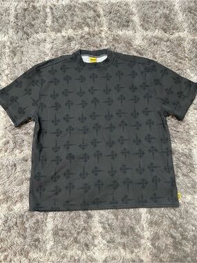 Rhyme Men's Cross Dagger Print Short Sleeve Sweatshirt T-Shirt Black XL